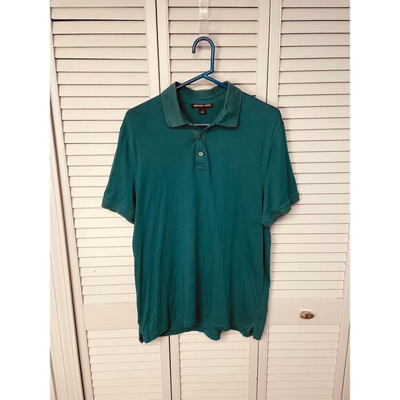 Michael Kors polo short sleeve shirt green men's size large - Picture 1 of 4